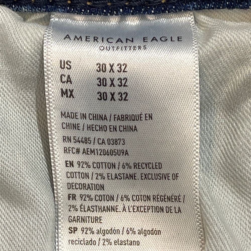 American Eagle Outfitters ATHLETIC STRAIGHT Men's Denim Jeans SIZE 30/32 - Picture 6 of 8